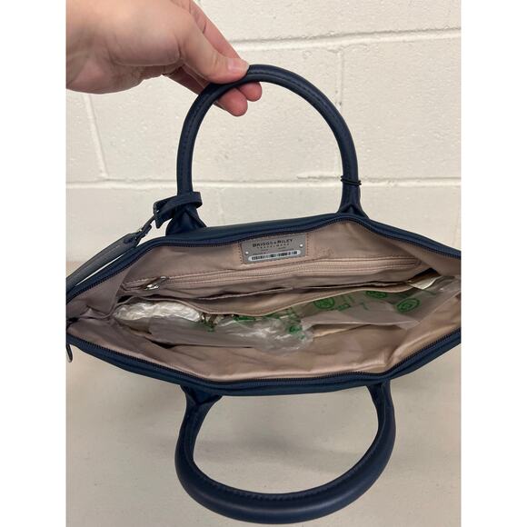 NWT Briggs & Riley Navy Blue Rhapsody Slim Business Case Laptop Travel Work Bag - Picture 7 of 8